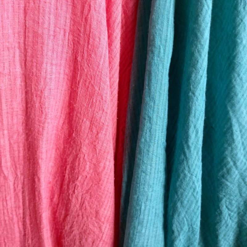 1/2 meter Kain Voal (2 Warna) | Katun Voal | Bahan Voal | Kain Meteran | Katun Voal Polos | Bahan Im