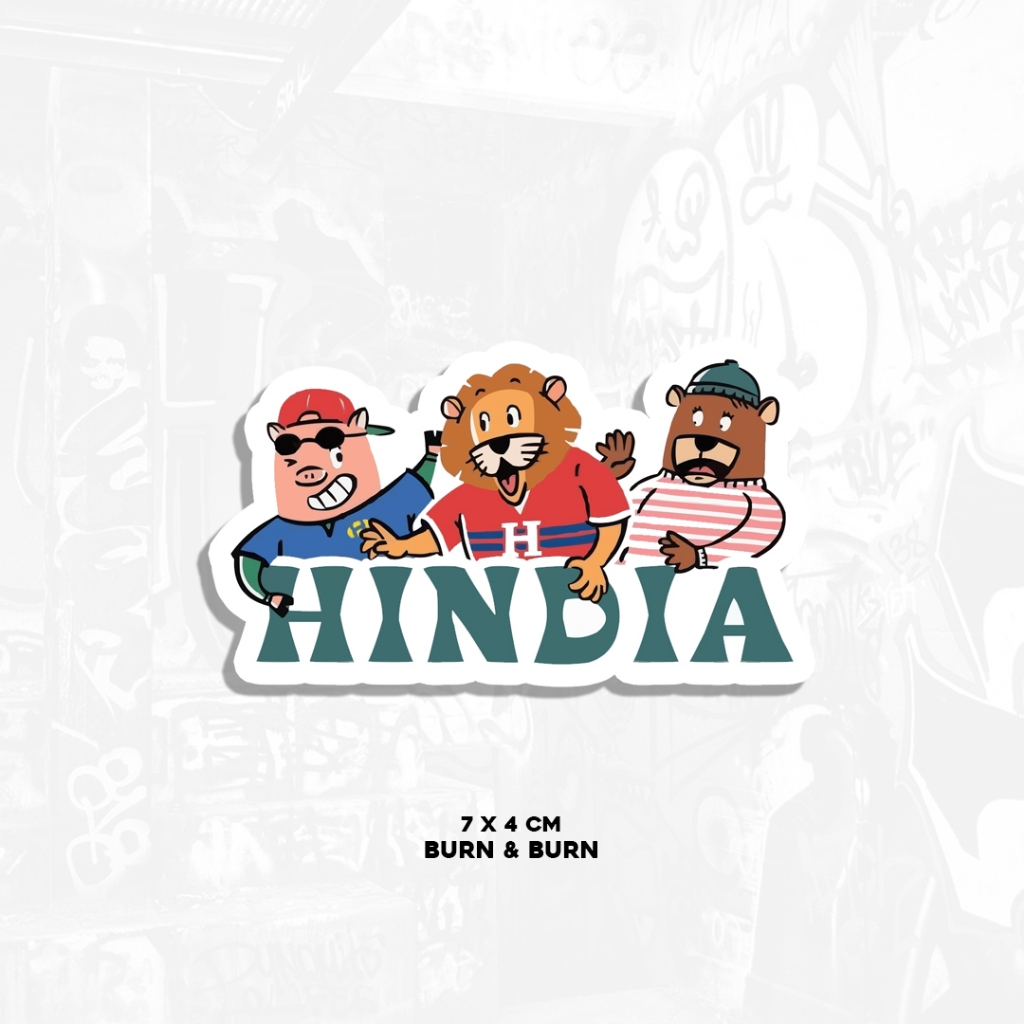 Hindia Logo | Stiker Satuan | Sticker Vinyl | Stiker Helm | Stiker Tumbler | Stiker Hindia | Stiker 