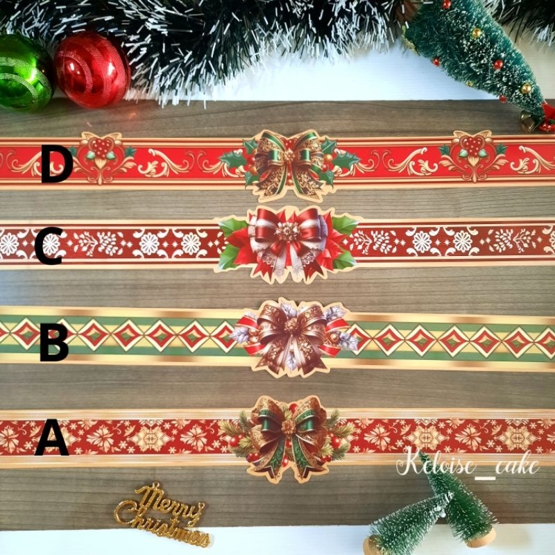 

PAPERBELT CHRISTMAS/NATAL UKR 7 cm × 48cm ( 1 pack isi 50 lembar )