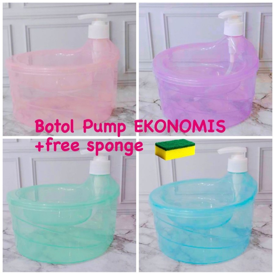 Botol Pump Ekonomis 1 Ltr / Botol Pump Sabun Cuci Piring