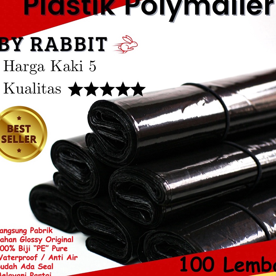 

KF7 Kantong Plastik Polymailer Hitam Glossy 1x2 Kantong Plastik Packing Online