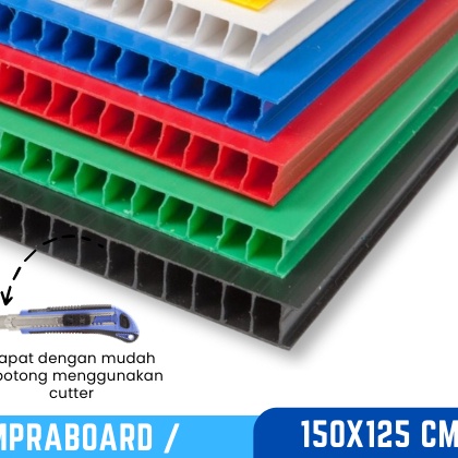 

Hemat Kilat Impraboard PP Corrugated Infraboard Tebal 2mm Ukuran 15x125 cm