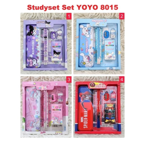 

PAKET ALAT TULIS STUDY STATIONERY SET 8015 SANRIO CINNAMOROLL KUROMI MELODY