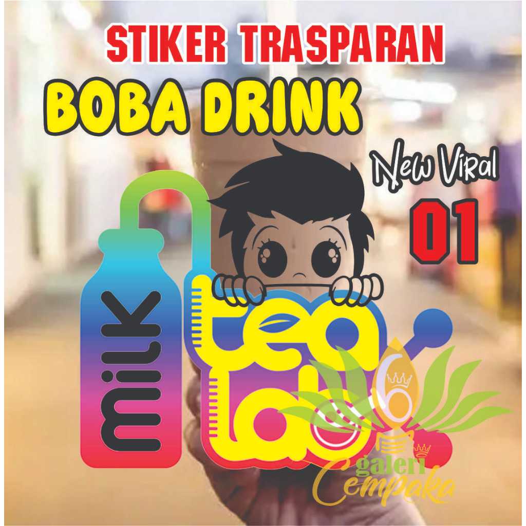 

STIKER TRASPARAN BOBA DRING NEW VIRAL 100 PCS
