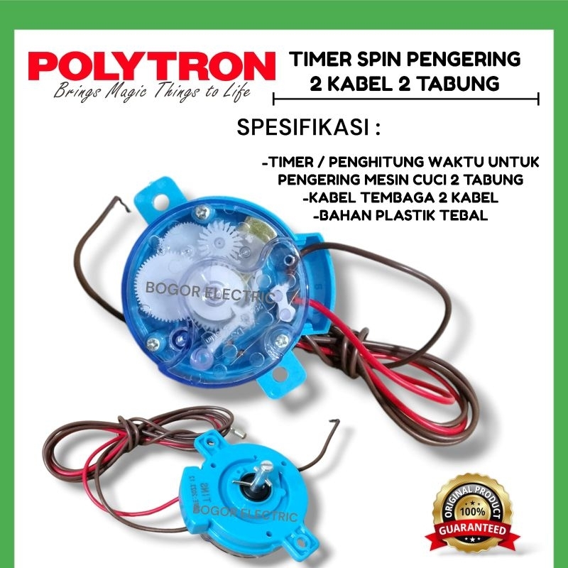 TIMER PENGERING MESIN CUCI POLYTRON 2 TABUNG  2 KABEL