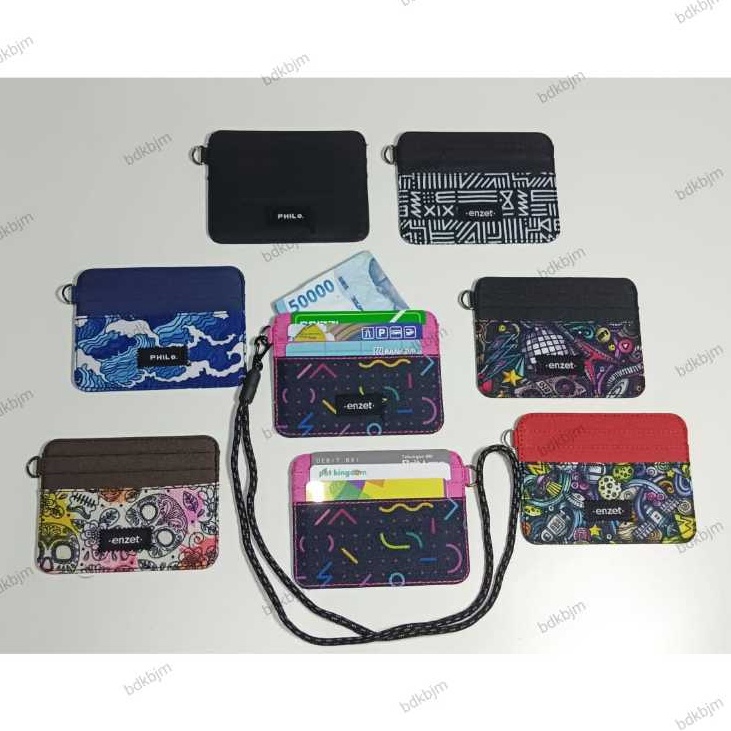 

Obral Baru New Dompet Kartu dompet lanyard Pria Wanita Card Wallet Slim Wallet Card Holder Motif keren Makassar