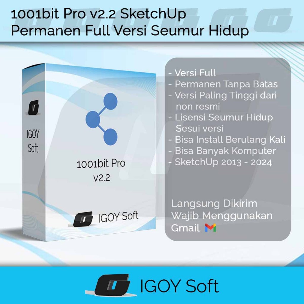 1001bit Pro Untuk SketchUp Tanpa Batas Lisensi Permanen