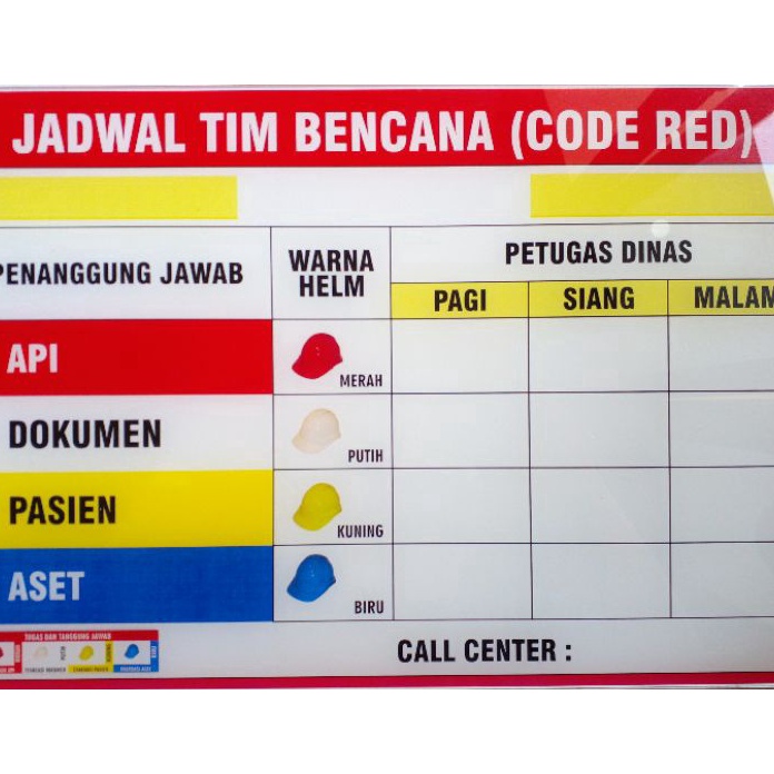 

STOK TERBARU Papan Jadwal Tim Bencana E RED