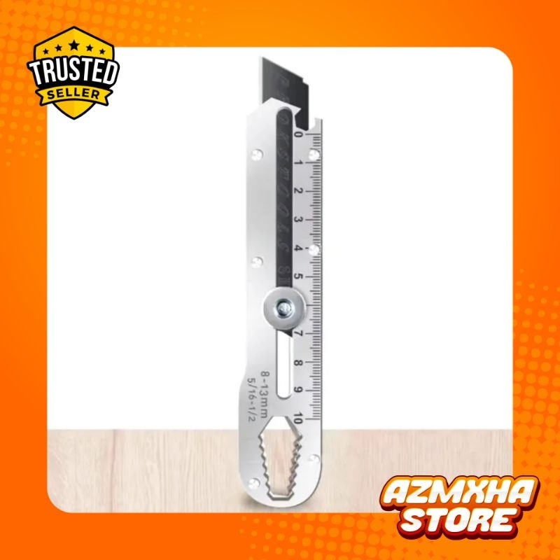 

[azmxha store] Pisau Cutter Stainless Besi 9in1 Cutter Stainless Pemotong Kertas Tajam Anti Karat Serbaguna