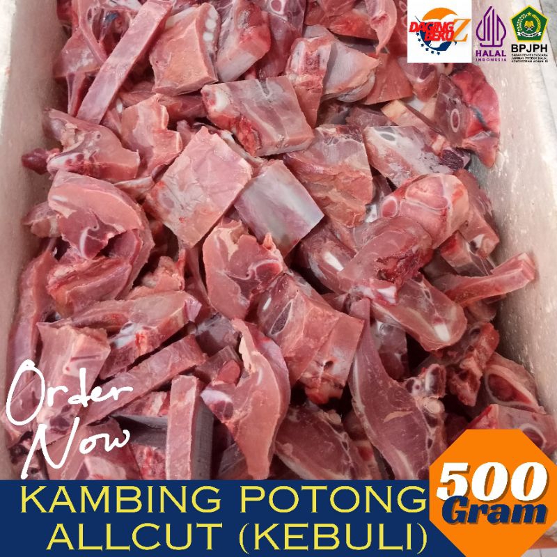 

kambing potong all cut 500gr Halal special leher-iga-punggung kambing