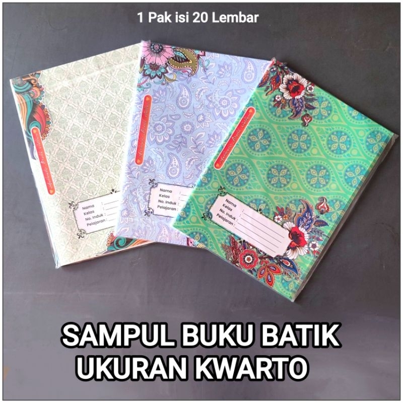 

1 Pak Sampul Buku Batik Isi 20 Lembar JENIA ( Ukuran Kwarto )