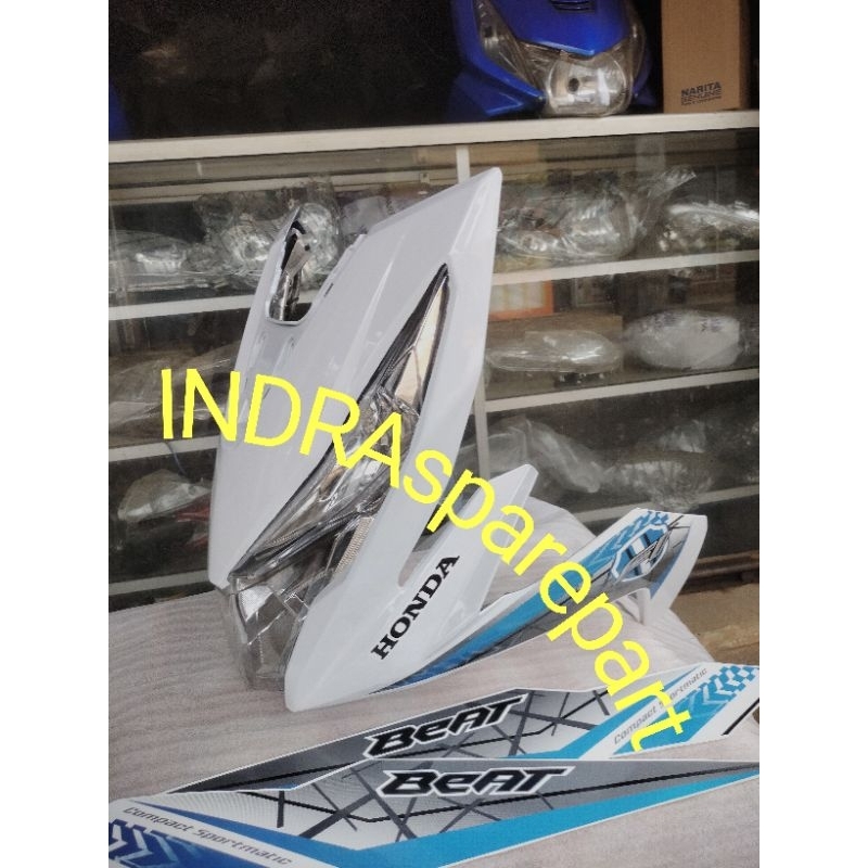 Body Depan Dasi Lampu Depan Beat Esp Eco 2016-2017 Plus Reflektor Sein Kanan Kiri Stiker Striping