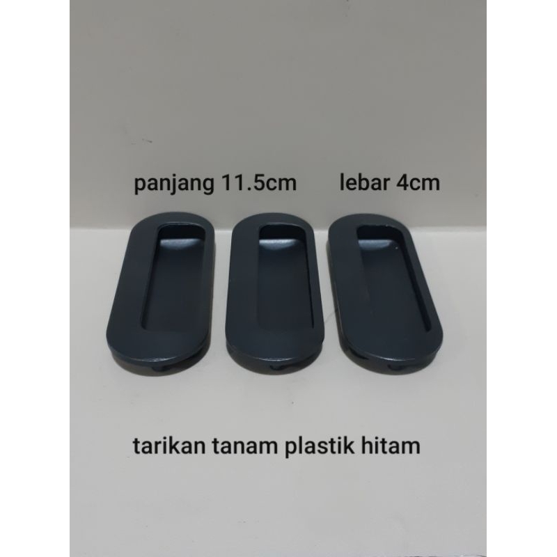handle tanam plastik tarikan tanam handel tanam lemari laci plastik hitam oval