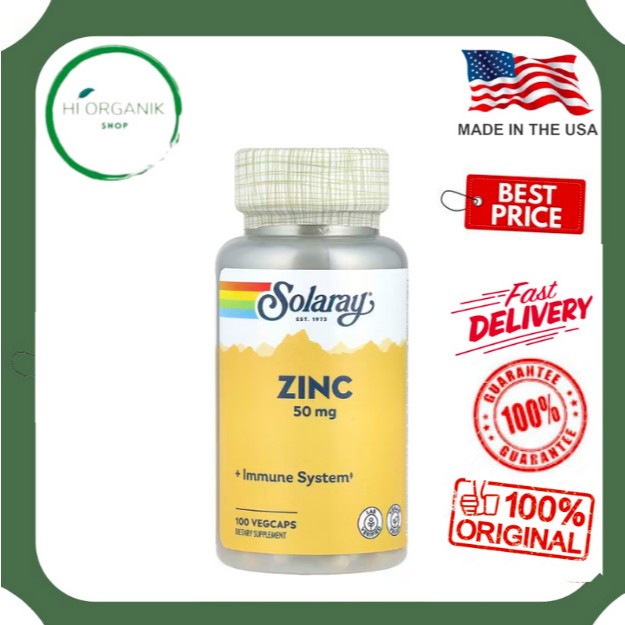 Solaray Bio Zinc 15 mg 100 Veg Caps ; Solaray Zinc 50 Mg 100 Caps ; Solaray Zinc Copper 50 mg 100 Ve