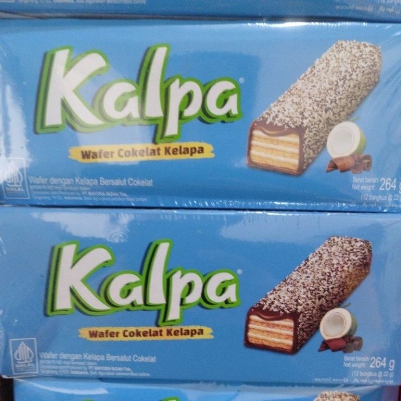 

kalpa wafer cokelat kelapa 1pak isi 12pcs 22gr