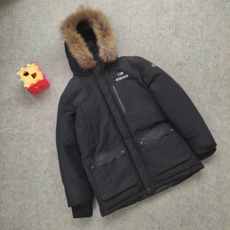 jacket winter mountain parka eider goose down bulu angsa hitam cakep size jumbo