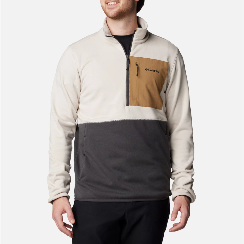 Jaket Windbreaker Columbia Men Hike Half Zip Technical Fleece Jacket Big Size