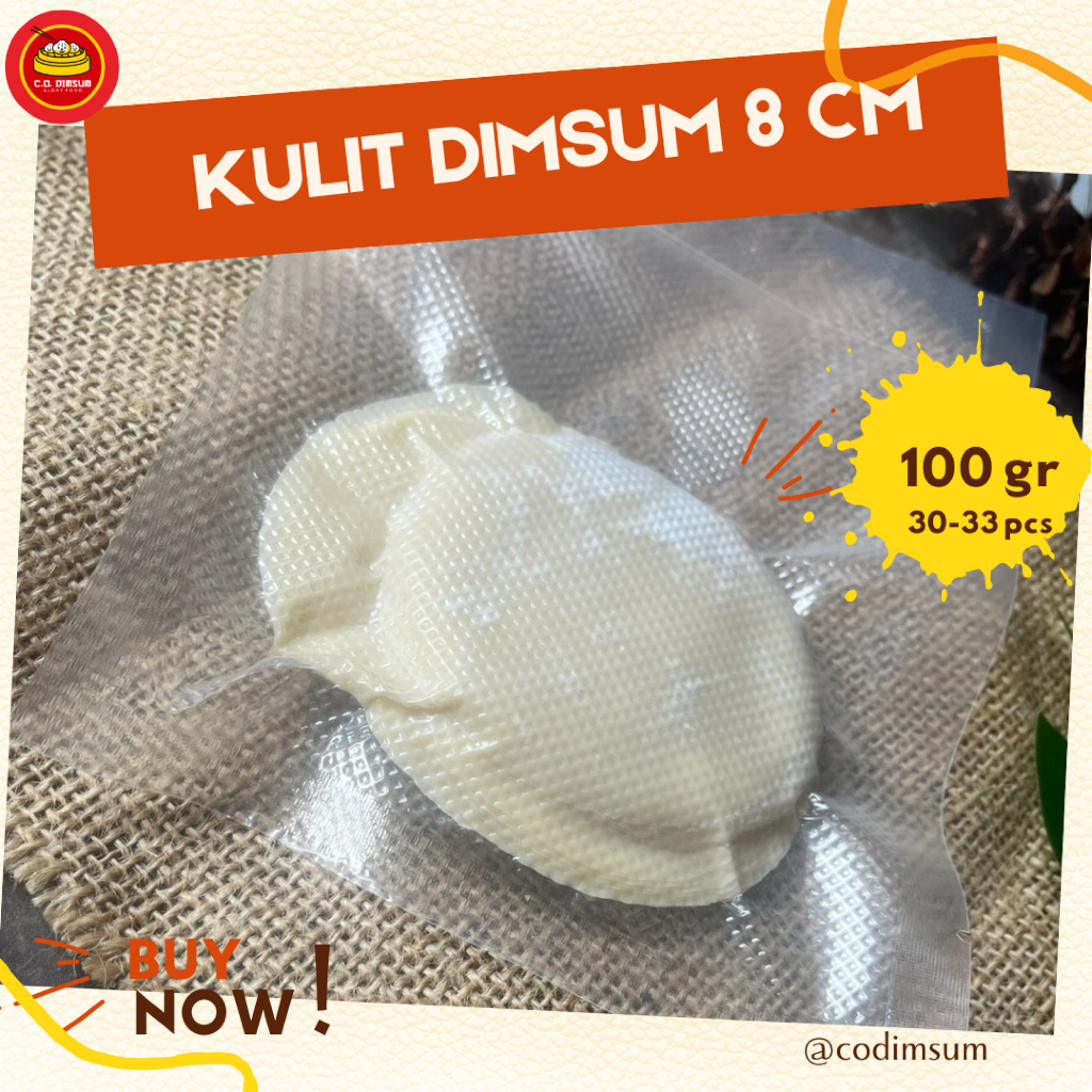 

Kulit Dimsum 100 gram | isi pcs diameter 8 cm |Original Tipis dan Elastis Gyoza Pangsit Dumpling