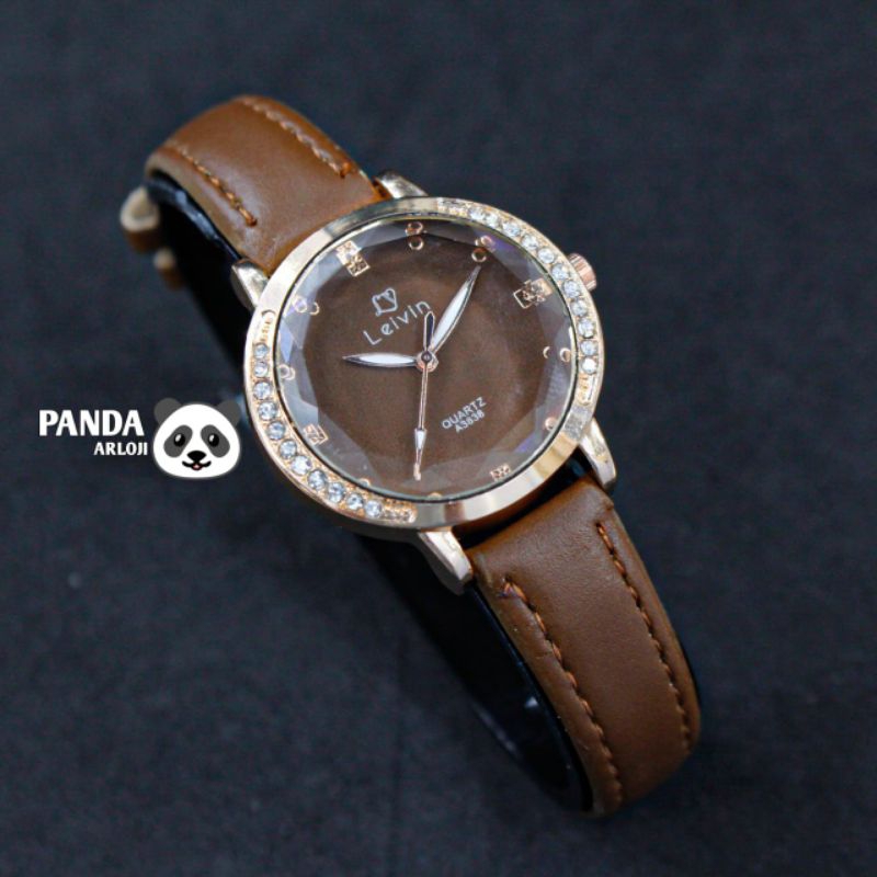 Jam Tangan Wanita Analog Leivin LV- A3838 Jam Fashion Watch Original Tali Kulit Jam Analog Wanita