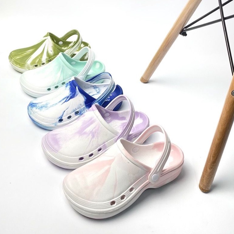 MENARIK SEN HM956 Sandal Medis Loreng Sandal Kodok Tie Dye Sandal Kodok Motif Keren Sandal Bakpao Sa