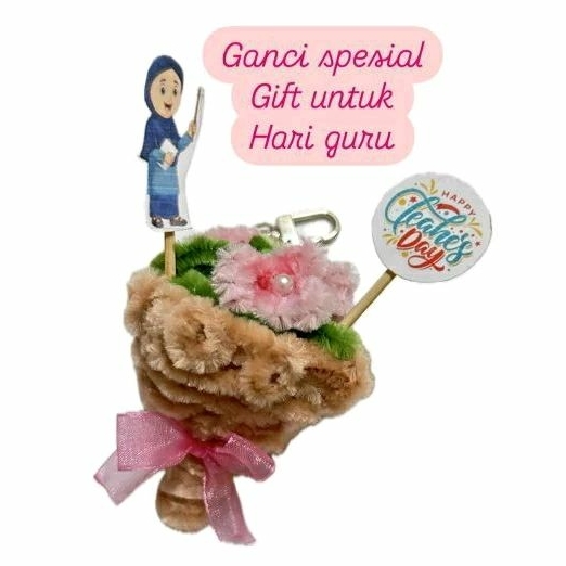 Gift untuk hari guru (1) / gantungan kunci tas bentuk bunga