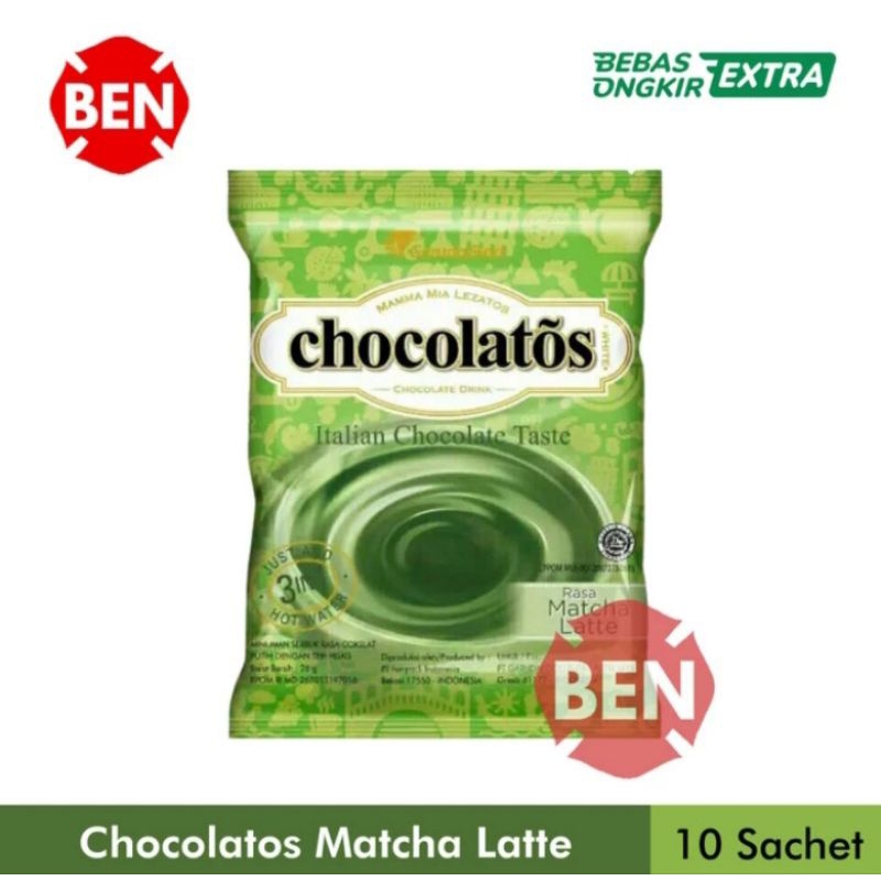 

[GRATIS ONGKIR] Chocolatos Drink matcha sachet 28gr - 1 rcng isi 10 sachet