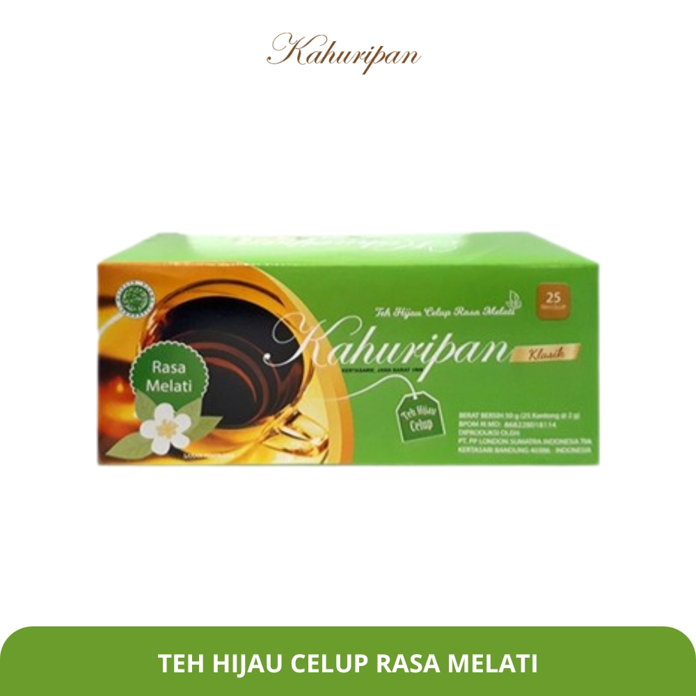 

KAHURIPAN - Teh Hijau Celup Rasa Melati - 1 Box Isi 25 Tea Bags