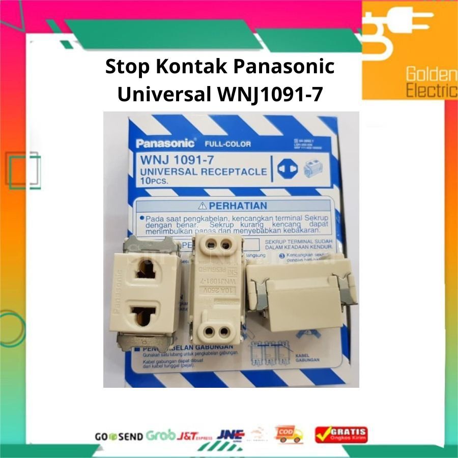Stop Kontak Panasonic Universal WNJ1091-7 WNJ1091 Gepeng Receptacle