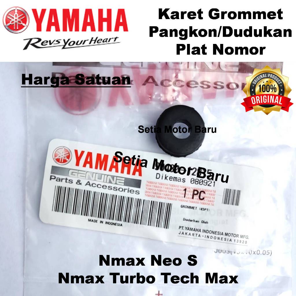 Karet Grommet Pangkon Dudukan Plat Nomor Depan New Nmax N Max Neo S Turbo Tech Max Ori Asli Yamaha
