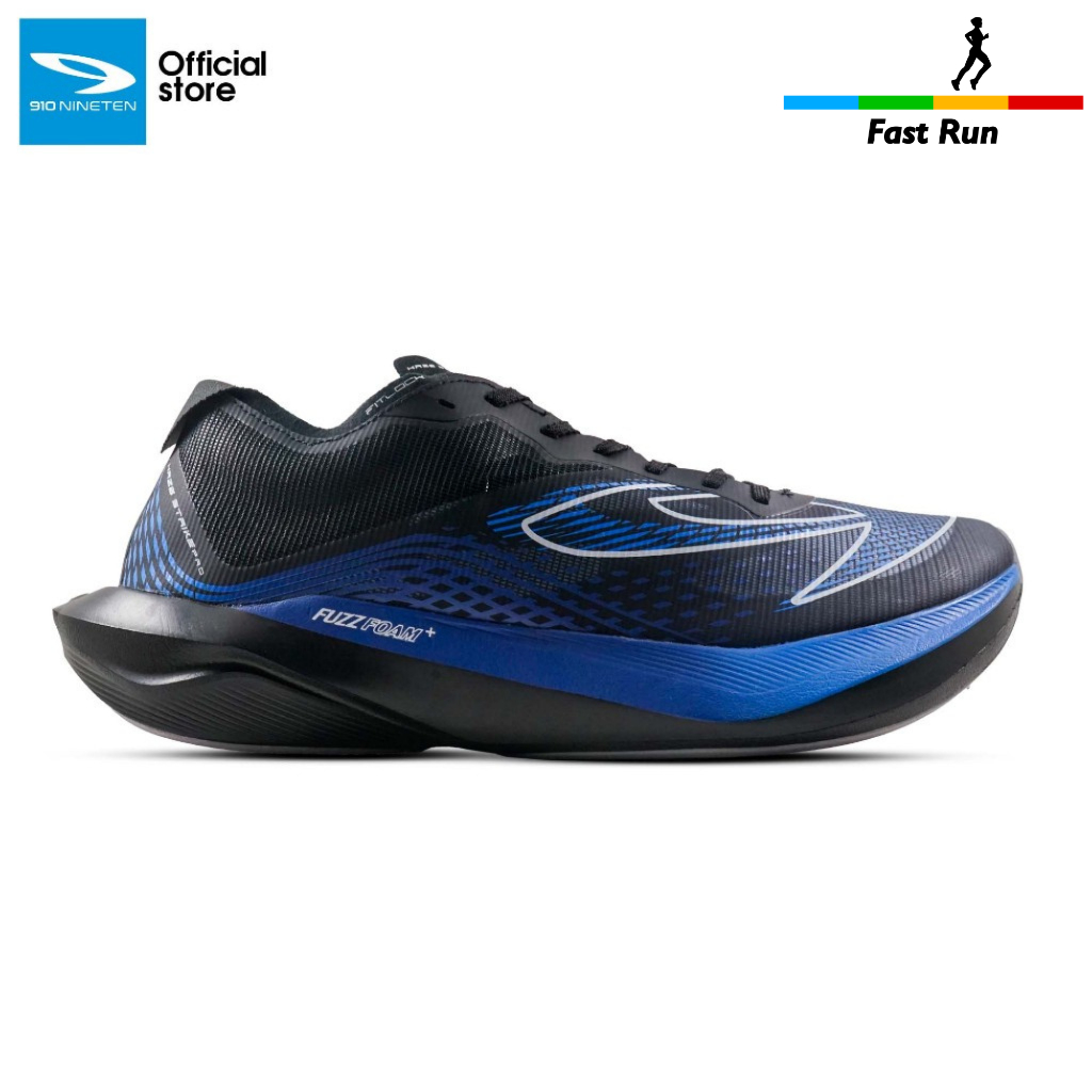 910 Nineten Haze Strike Pro Sepatu Lari - Hitam / Biru