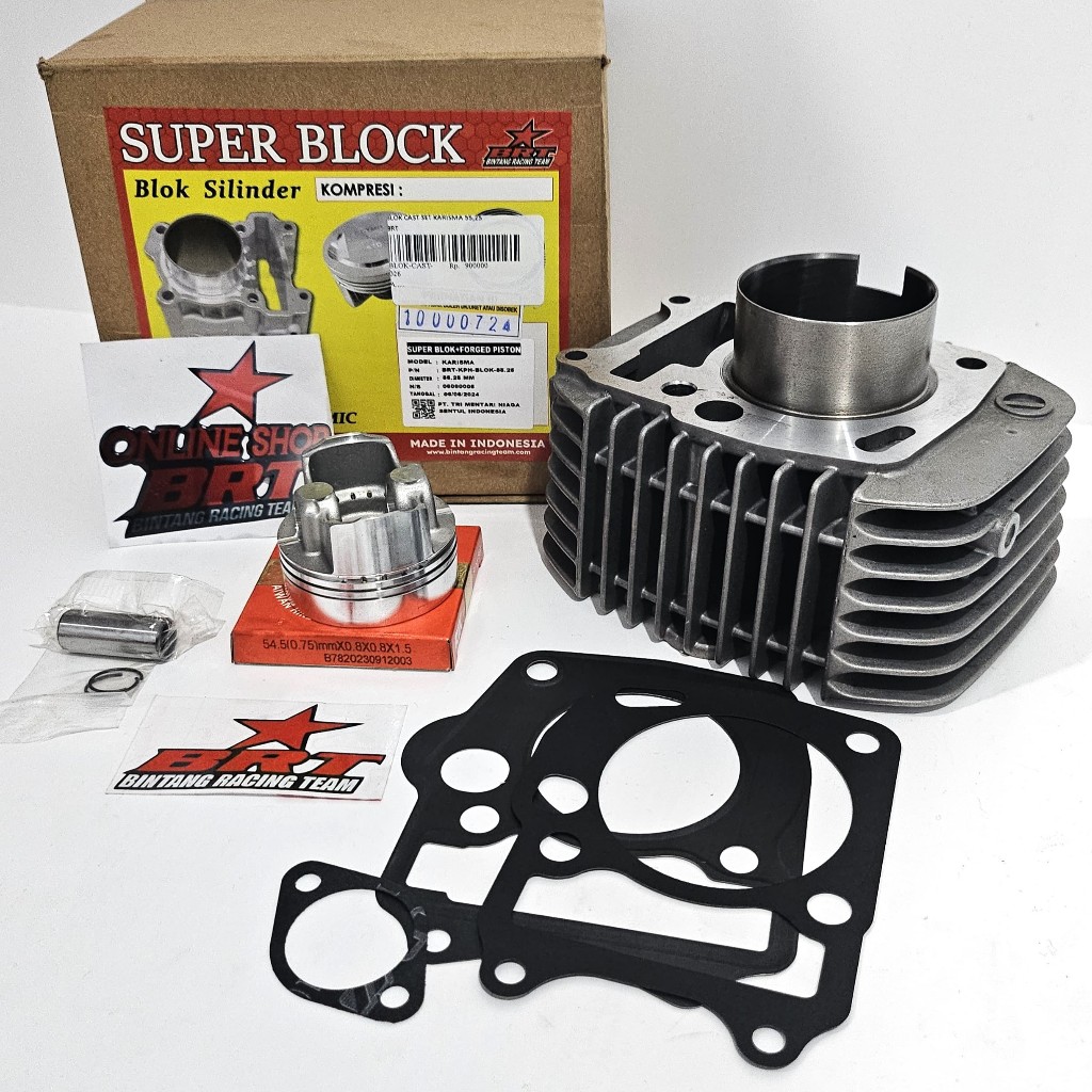 BLOK SET PISTON CAST IRON 55.25 BRT KARISMA SUPRA X 125 KPH