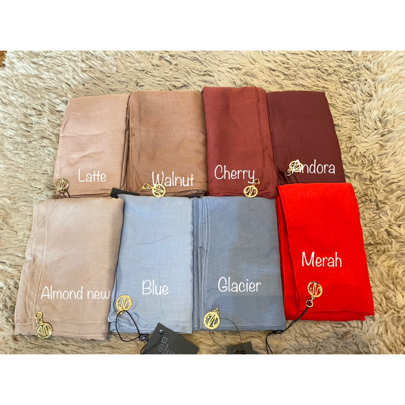 naraya scarf ultrafine jahit logo gantung