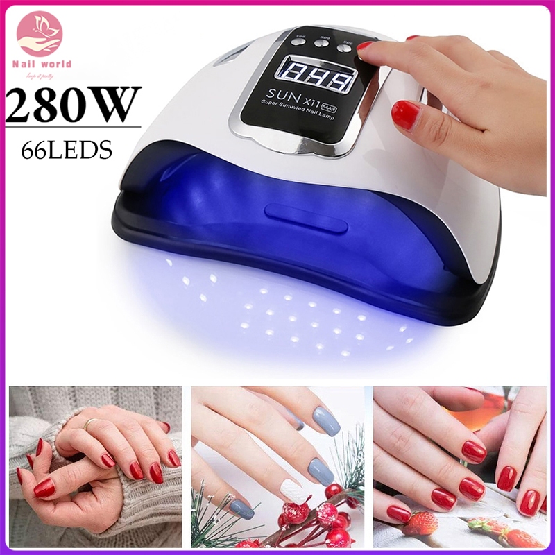 Nail.World Nail Dryer UV LED Nail 280W 66 LED Nail Lamp Alat Pengering Kuku Nail Art