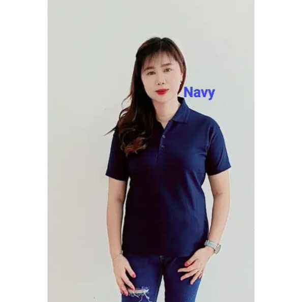 Kaos kerah cewe NAVY - polo polos BIRU DONGKER wanita - polo pendek wanita - winstar polos - KAOS KE