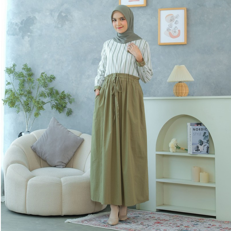 RILLEY - Gamis Alifa | Dress Panjang Muslim Wanita | Gamis Wanita Terbaru Bahan Poplin