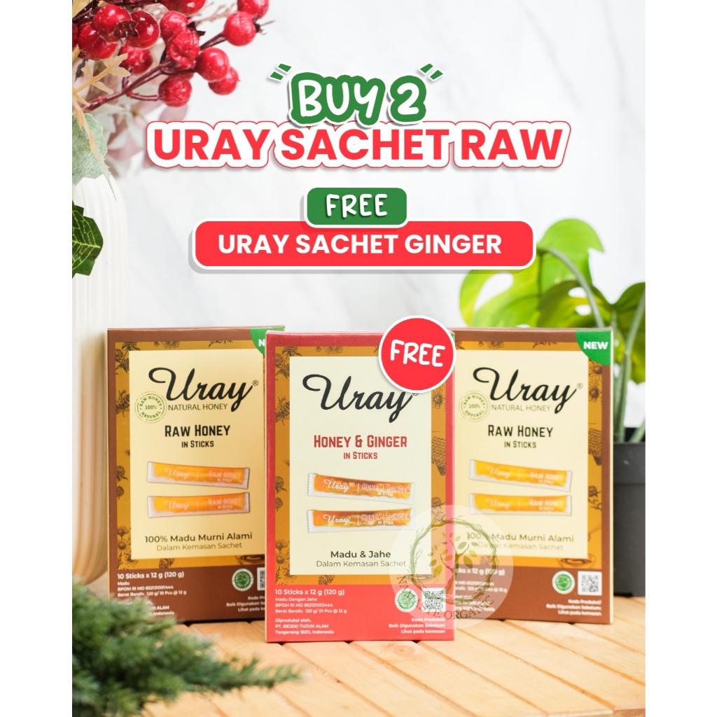 

PROMO BUY 2 URAY RAW HONEY IN STICK 12OGR - FREE HONEY GINGER IN STICK 120GR