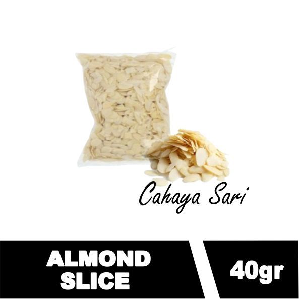 

ALMOND SLICE 40gr BEST PRODUCT / KACANG ALMOND SLICE / ALMOND SLICE MENTAH / KACANG