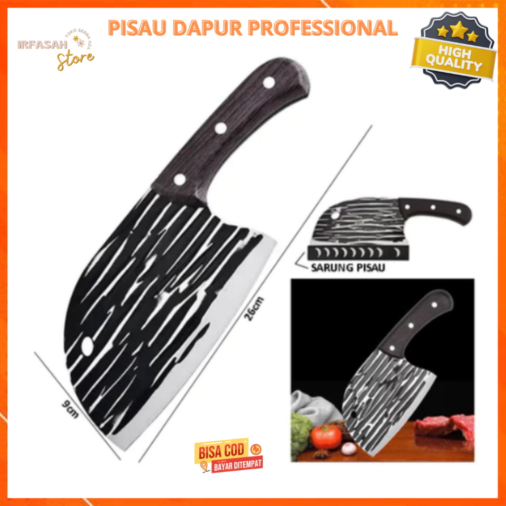 PISAU DAPUR BESAR PISAU PROFESIONAL PISAU JEPANG PISAU DAGING PISAU KOKI STAINLESS STEEL