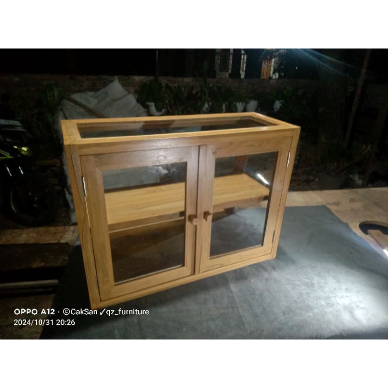 Etalase Kayu Jati/Etalase makanan/Etalase Roti/Etalase Bakso/ Etalase lestoran/etalase berbagai cost