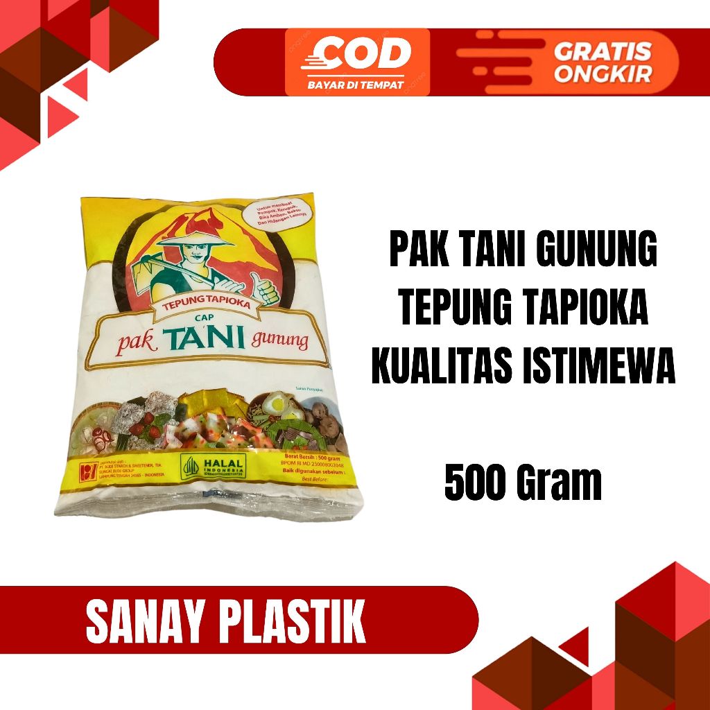 

TEPUNG TAPIOKA PAK TANI GUNUNG 500 GRAM