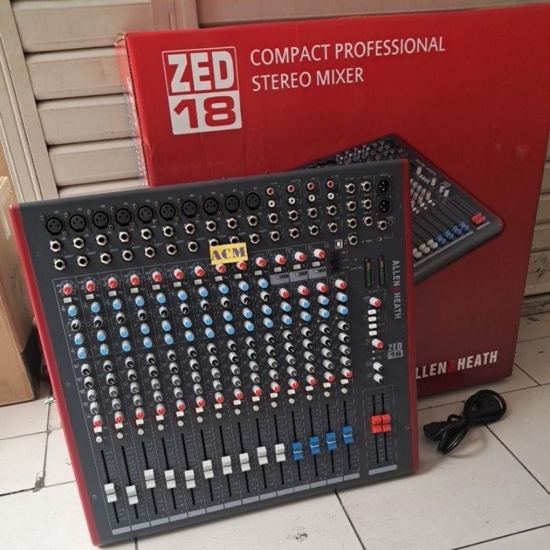 MIXER AUDIO ALLEN&HEATH ZED-18 KUALITAS BAGUS 18 CHANNEL