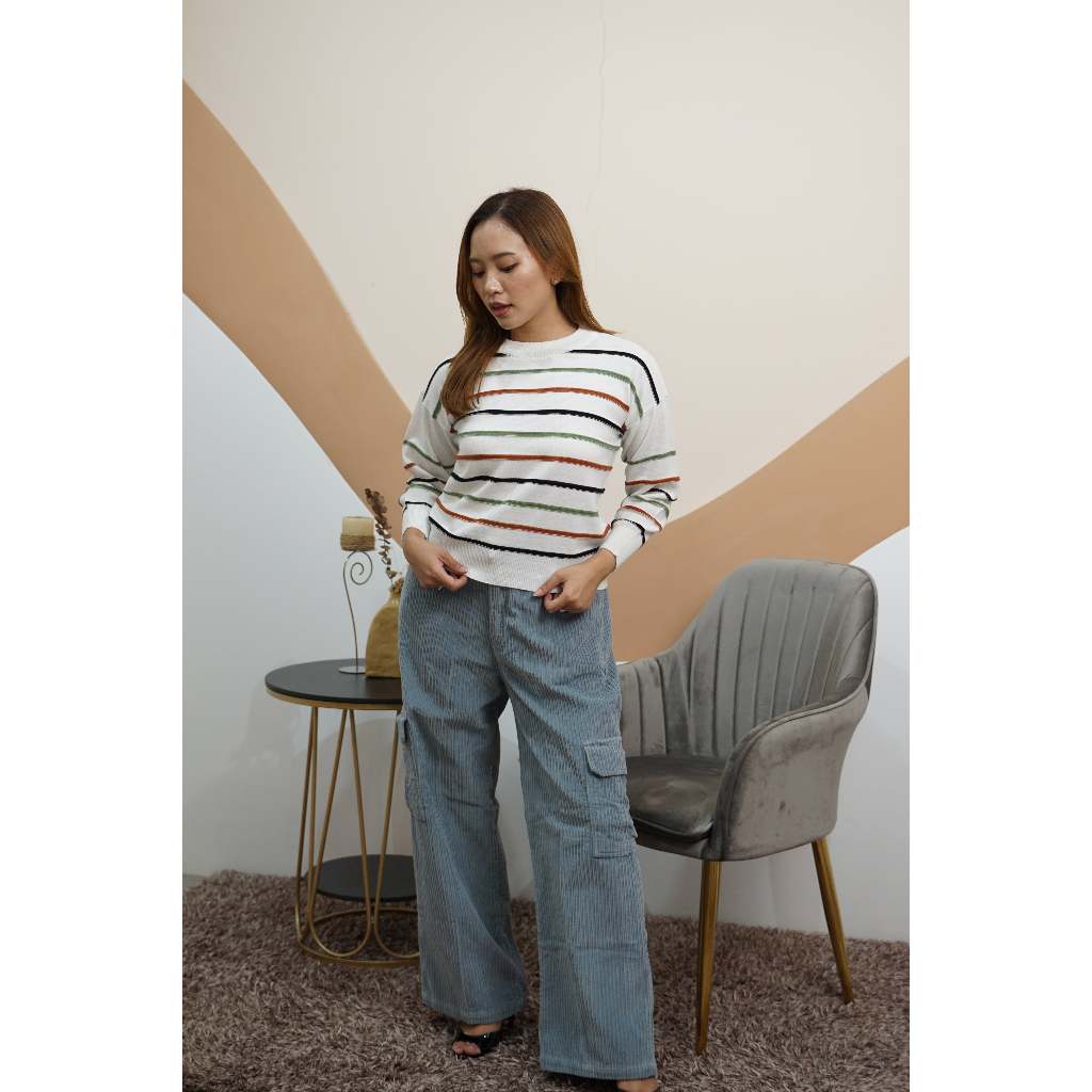 Missty Freeteen Celana Panjang Warna Biru Muda Model Korea Best Seller (00173)