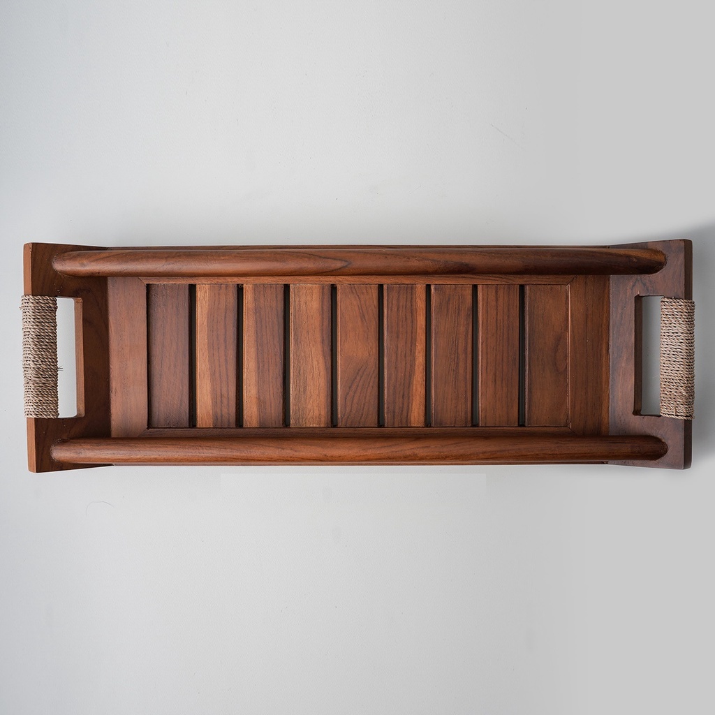 Nampan Kayu Jati plong Kecil | Nampan Saji Teh | wooden tray plong S