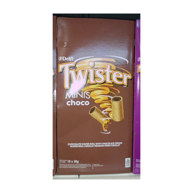 

DELFI WAFER TWISTER MINIS BLACK/MINIS CHOCO ISI (10*30GR) ISI 3 PAK