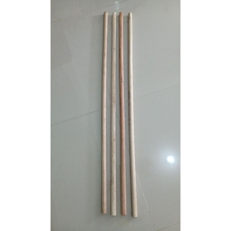 Dowel Kayu Panjang 1 meter | Gagang kayu Polos Kayu Bulat Gagang Sapu