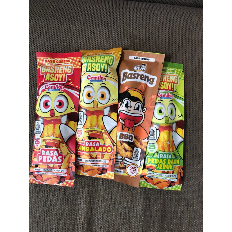 

cemilan snack basreng, lidi, usus