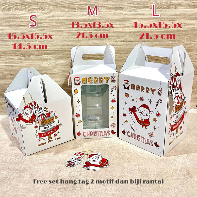 

Box Hampers Natal Jendela Mika Gable Box Kue Kering Souvenir Christmas