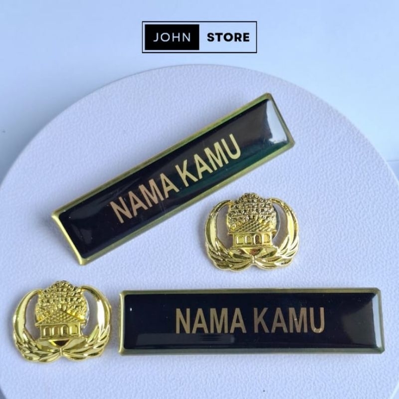 

Nama Dada Plus Pin Korpri Name Tag Kuningan Dan Lencana Korpri Peniti Atau Magnet