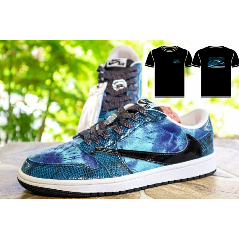 Air Jordan 1 Low Travis Scott Custom ( Nike || AJ1 || Travis || Fragment || Undefeated || 5 on it ||