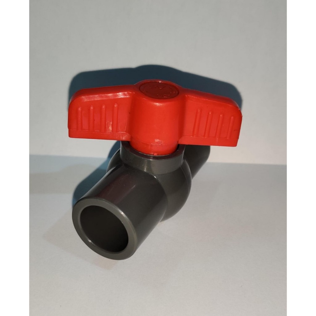 GMJ - Stop Kran Pvc polos Ball valve 20mm 1/2 inch (bukan ukuran umum) untuk Pipa PPR Rucika Kelen G